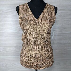 NWT NEW YORK & CO Snake- Print Top